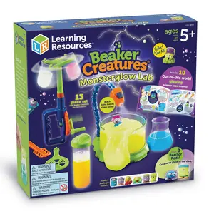 Learning Resources Beaker Creatures Monsterglow Lab - 13 Pieces, Ages 5+ Kids Educational Science Kits, Kindergartner Science Games, Homeschool Science, STEM Toys, Slime Kit