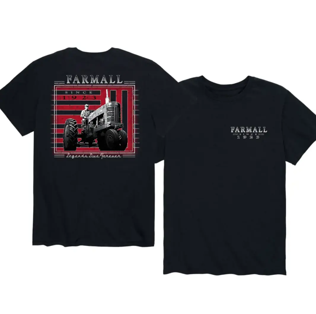 Farmall Since 1923 Harvester Tractor Shirt - Legendary Farmer Design, 2 Sides Graphic Tee for Vintage Tractor Enthusiasts,vintage shirts