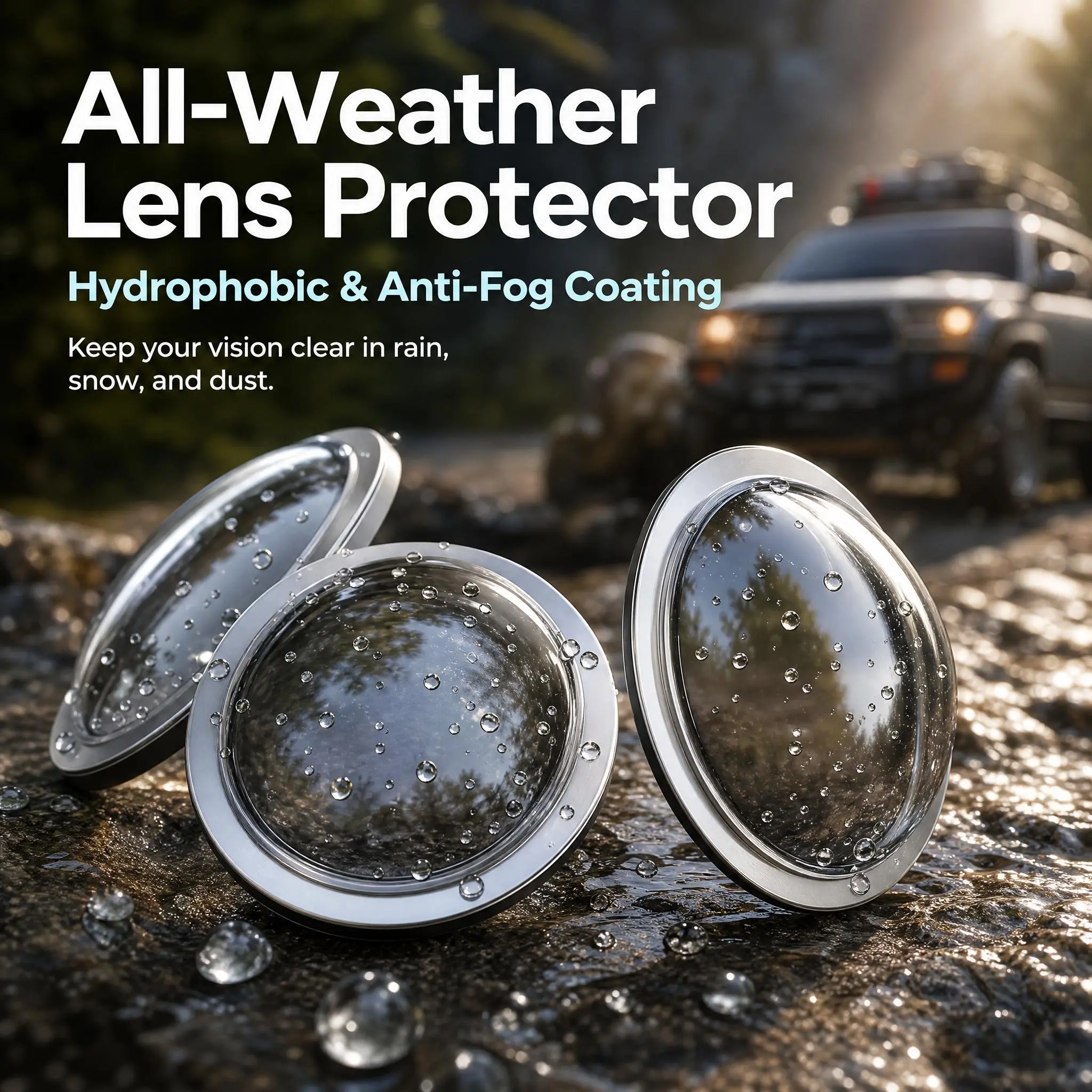 Tempered Glass Car Camera Lens Cover (2cm, 9H Hardness) - Weatherproof Automotive Exterior Accessory for 360 Panoramic & Backup Cameras