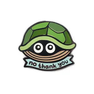 No Thank You Turtle Hard Enamel Pin