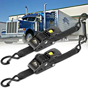 Heavy Duty Retractable Ratchet Tie Down Straps 2x10ft 3500lbs Load for Cargo Motorcycles Trucks and Trailers Durable Construction