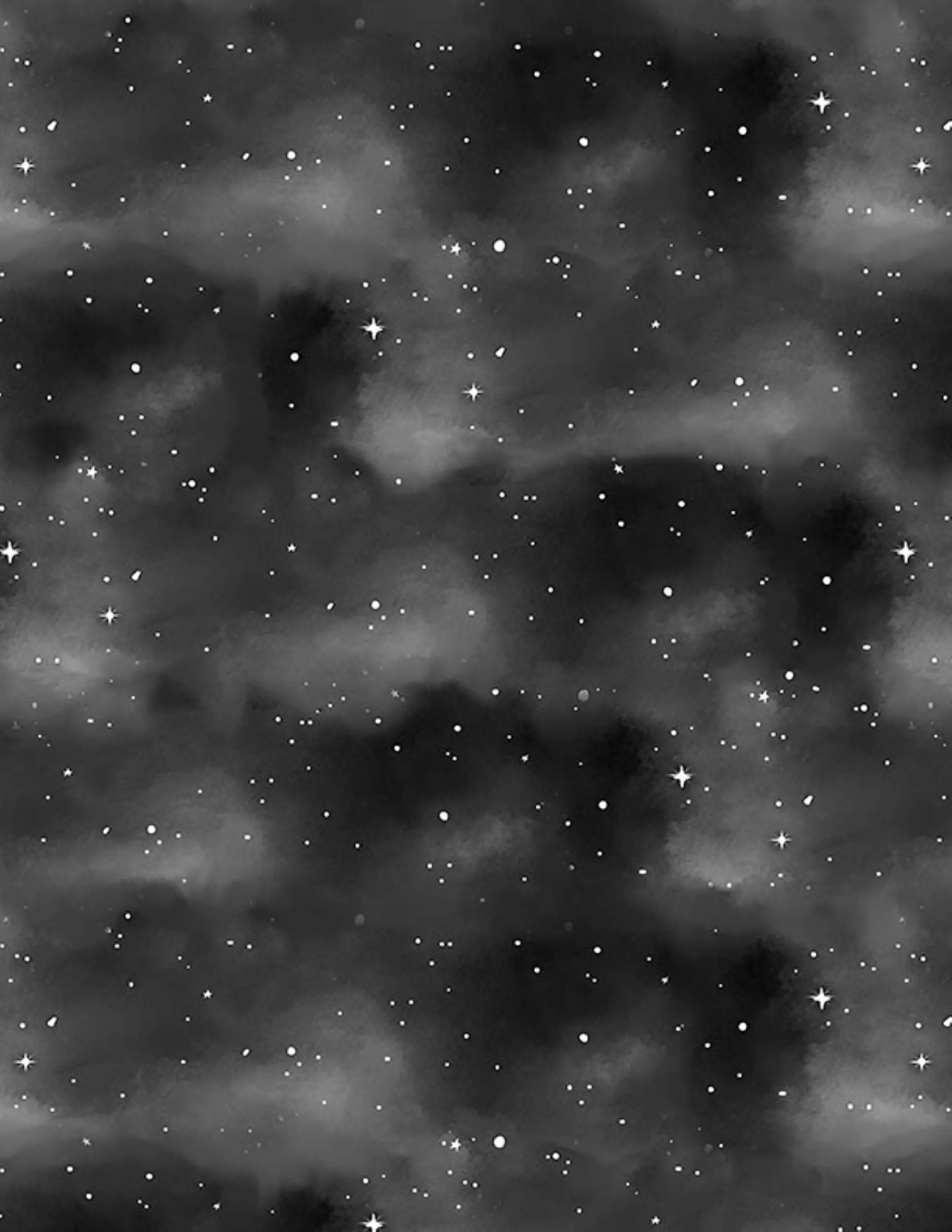 Spooky Tails Sky & Stars Black Fabric | Wilmington Prints Halloween Cotton Fabric
