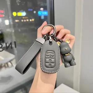 Applicable to Honda Accord leather key covers for manual operation. Also suitable for CRV / Enigo / Lippa / 2021 10th generation Civic / Avenger / Daikoh / Inspire car key cases, Car Key Protector, Key Fob Protector.
