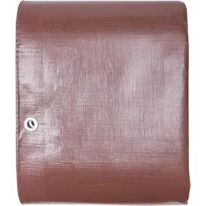 VEVOR Tarp 20x40 ft 16 Mil Extra Thick, Waterproof Poly Plastic Tarps Cover, Multi-Purpose Outdoor Tarpaulin with Grommets & Reinforced Edges for Truck, RV, Boat, Camping (Brown)