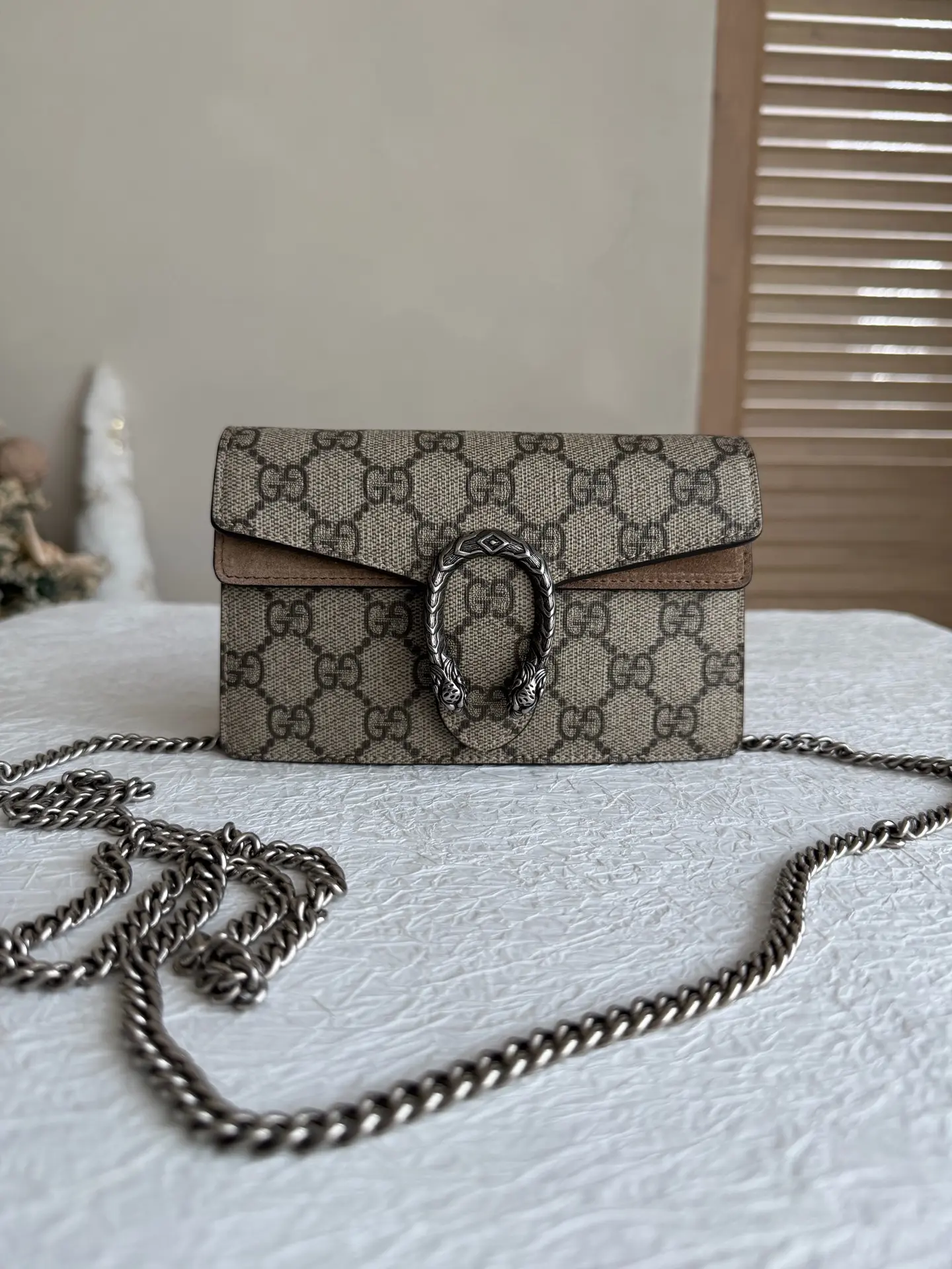Pre-owned GUCCI GG Supreme Dionysus Mini Chain Bag CC0021