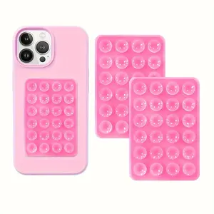 2pcs Set Of Silicone Suction Cup Mobile Phone Case Holder, Non-slip Suction Cup Mobile Phone Holder, Silicone Sticky Mobile Phone Holder, Hands-free Firm Grip Holder, Sticky Mobile Phone Handle, Suitable for Selfie And Video.