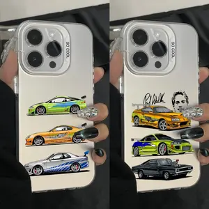 Cars of F-Fast and F-Furious Phone Case For iPhone 17,16,15,14,13,12,11,Pro,Max,Plus,Mini,XS Anti Fall Gray Silver Matte