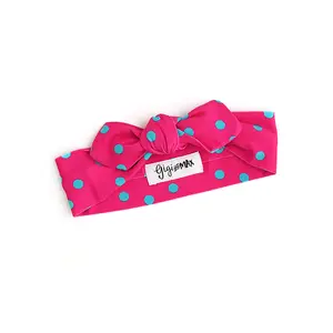 Evelyn Dot Topknot Headband Baby Bamboo Valentine Day Hair Accessory