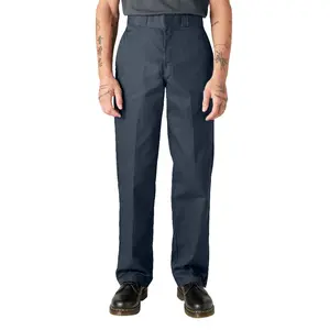 Dickies Men's Original 874® Cotton Work Pants, Dark Navy Menswear Workwear, Belt-Compatible, All Seasons, Relaxed Fit, High-Rise Waist, Straight Leg, Durable Twill, Reinforced Seams, Welt Pockets, Plain Design