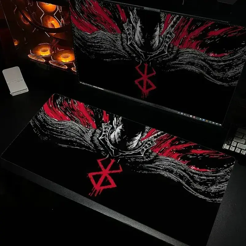 Berserk Desk Mat, Gaming Mouse Pad, Anime Tech Accessories, Extended Office Desk Pad, Japanese Manga Decor, Large Desk Protector – FASTSHIPPING