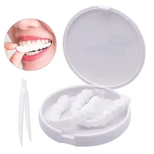 Dental Adjustable Fake Tooth Cover Temporary Resin False Braces with Box Perfect Fit Teeth  Snap On Smile Veneers