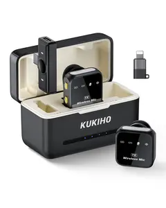 Mother's Day Sale! KUKIHO Wireless Lavalier Mic with Charging Case – Long Range, Ultra-Clear Audio – For iPhone/Android – Great for Vlogging, YouTube, Interviews
