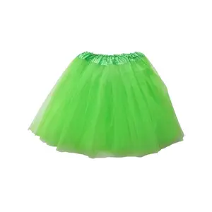 Lime Green Tutu Skirt for Women – 3-Layer Tulle Ballet Skirt for Costume, Dress-Up, Dance, & Cosplay