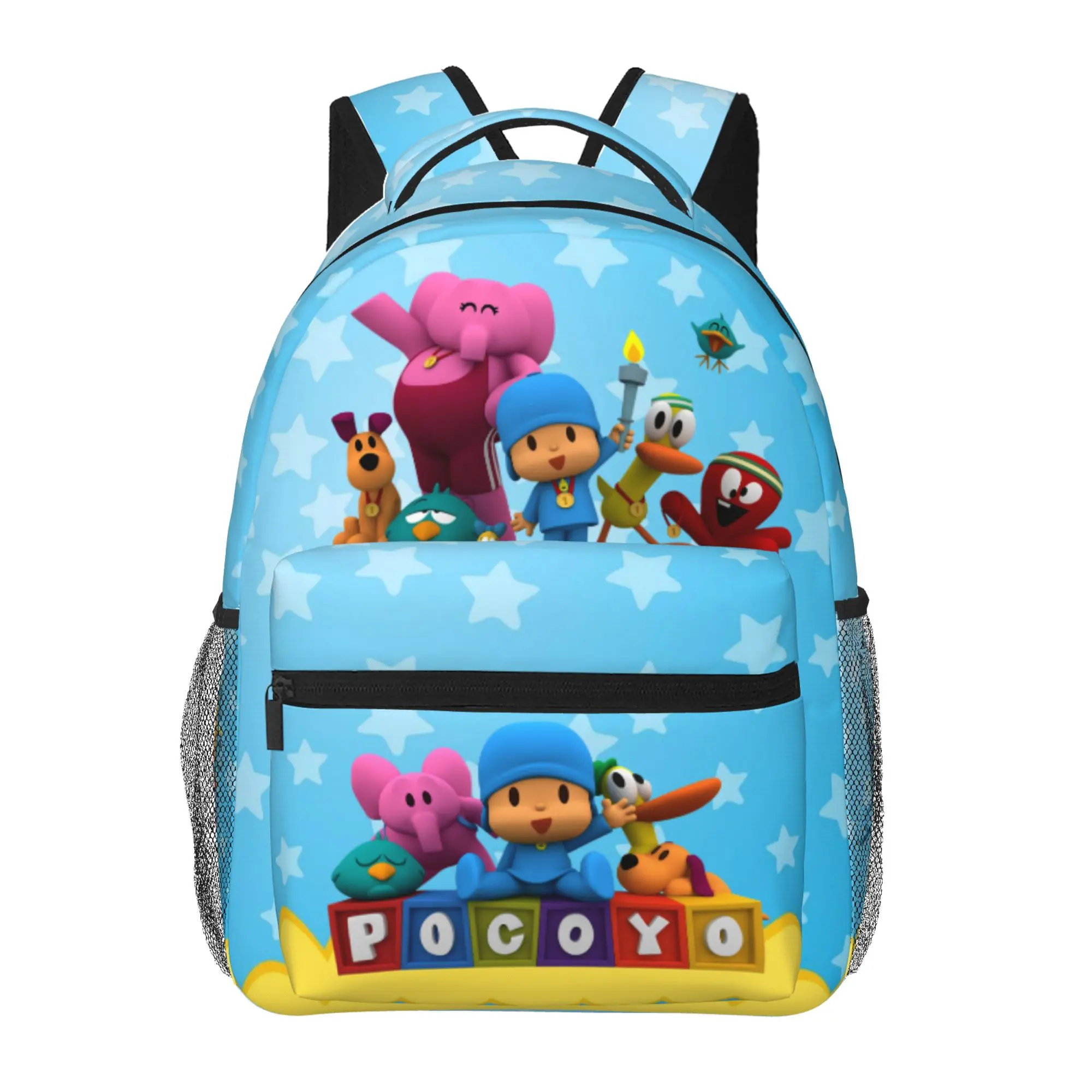 Pocoyo Lightweight Kids Backpack Pocoyo cartoon School Bookbag  Pocoyo kids show Perfect Back to School Gift for Preschool & Elementary Daily Commute