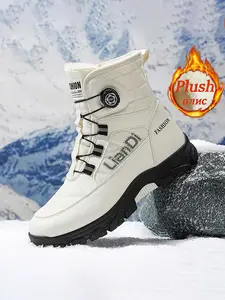 (The shoes are one size smallerovc) Men's Fashion Snow Boots, Waterproof Boots, Stylish Winter Footwear, Warm and Comfortable, Ideal for Cold Weather, Trendy Design for Outdoor Activities