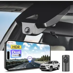 4K Front & 2K Rear 2 Channel HDR Dash Cam, Dual STARVIS 2 IMX678 IMX675, Custom Fit for Toyota RAV4 & Hybrid 2022-2025 (Model B),LE Limited SE Adventure XLE etc, 5GHz WiFi, GPS, 128GB Card