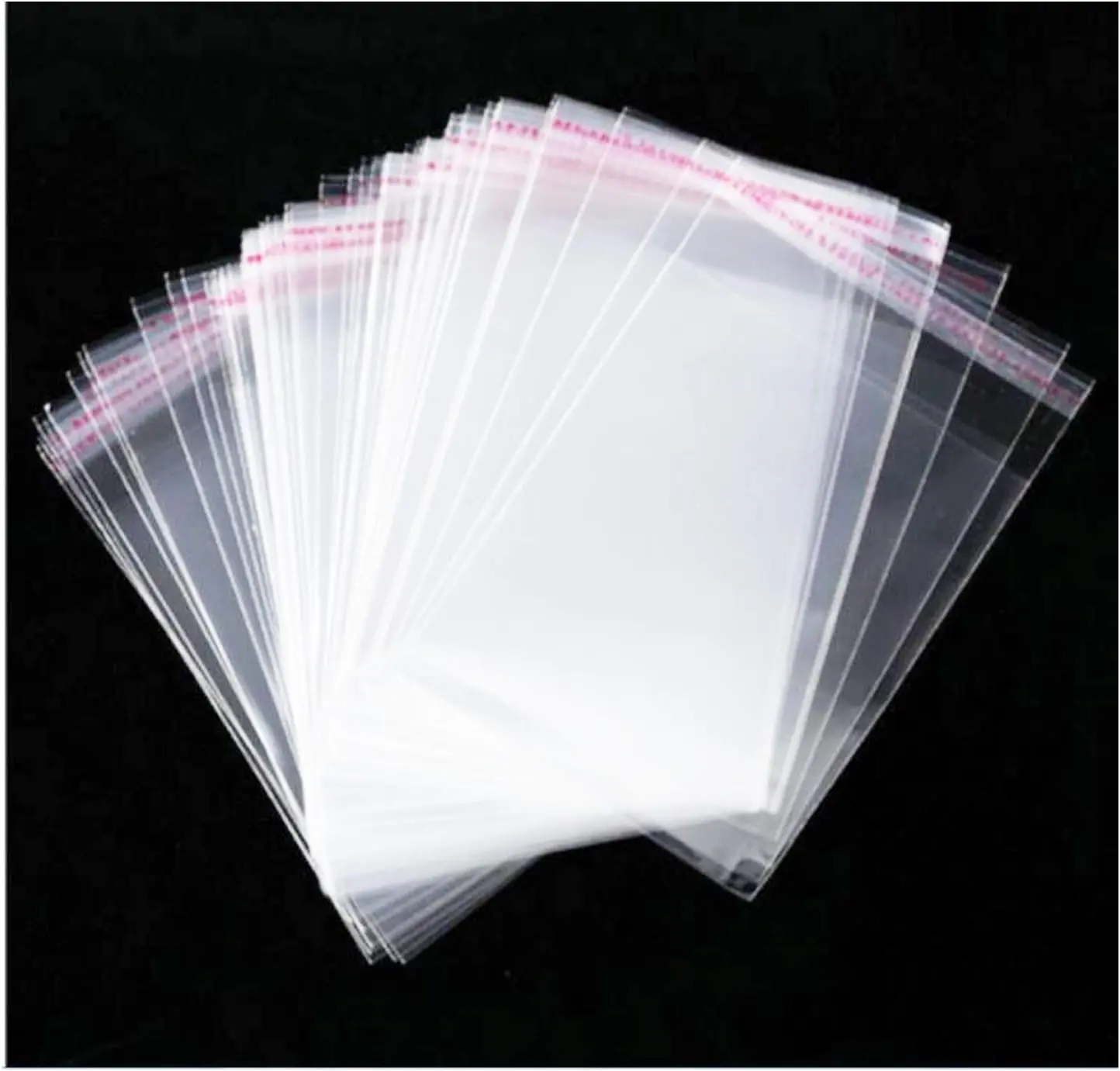 Cellophane Bag 5 x6.5 inch Clear Resealable Bags Plastic Self Adhesive Bags Good for Bakery,Favors, Candle, Soap, Cookie Office Stationery Storage Bags,Arts & Crafts (5X6.5inch-100Pcs)