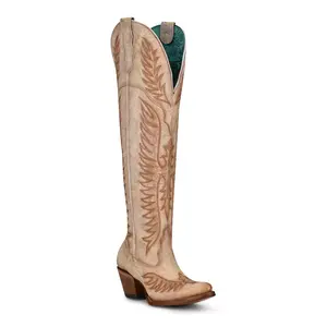 Emma Over the Knee Boot Bone/ Rose Gold