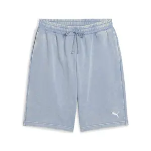 PUMA Mens Essentials Elevated Relaxed Wash Shorts Casual Bottoms Casual - Blue