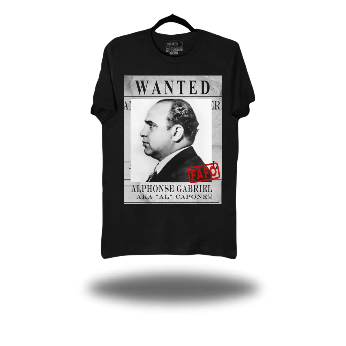 Men's Capone Black Classic Short-Sleeve Round Neck Casual T-Shirt, Menswear Top