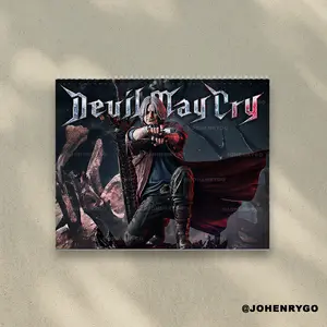 A Year Of Dante DMC Calendar 2026 - DMC Game, Daddy Dante DEVlL MAY CRY Merch for Fan| Home Decor, Office Decor-New Year Fan Gift, Unique Holiday Gift