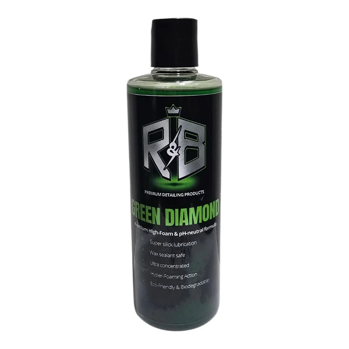 R&B Green Diamond Car Wash Soap - pH-Neutral, 16oz & 1gal, High-Foam Concentrated Shampoo for Foam Cannon & Bucket Wash Mitt, Eco-Friendly Anti-Scratch Formula with Extreme Lubrication, Wax Sealant-Safe Professional Exterior Detailing Product