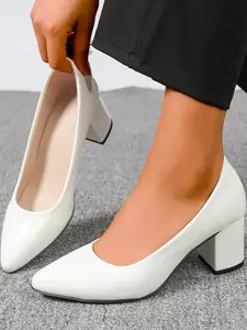 Women's Vintage Style Pointed Toe Loafers, Classic Leather Comfort Slip-On Shoes, Casual Office Party Footwear for Women
