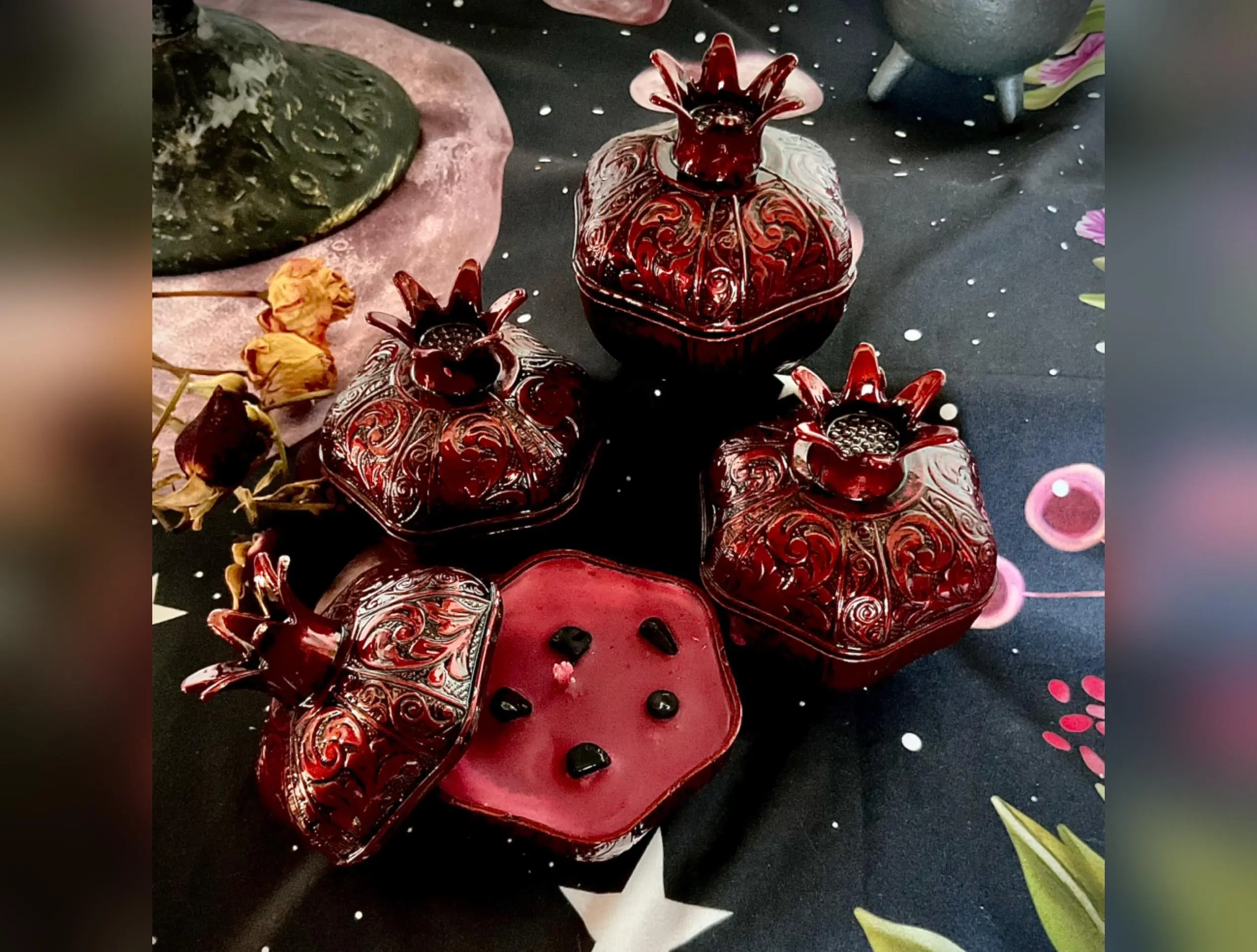 Persephone Pomegranate Candles