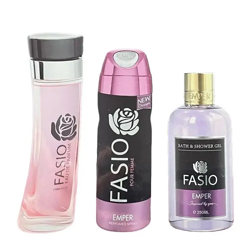 Emper Fasio Set Eau de Parfum 3.4oz Fragrance Spray 200ml & Shower Gel ...