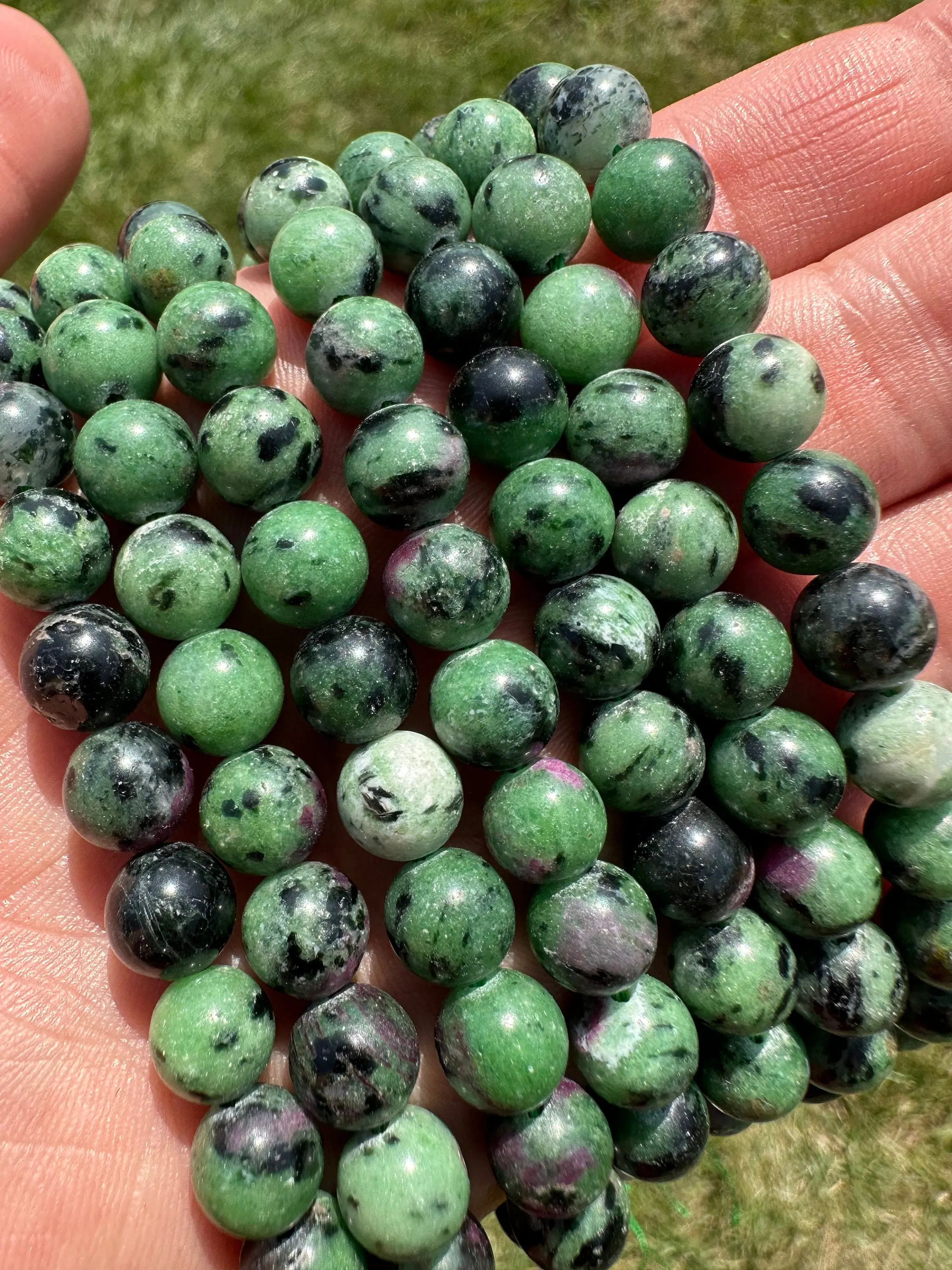 Ruby Zoisite Bead Strand - Fashion Accessory