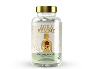 Aura Femme Chlorophyll Capsules - 30 Count Detox Supplement for Women - Supports Full Body Wellness & Improves Breath - Natural Glow Booster