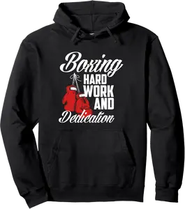Boxing Hard Work And Dedication Funny Boxing Pullover Hoodie - Alyssagor Shop 96B0BFJQ8YJJ