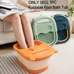 Foldable Foot Bath Basin, Collapsible Foot Bath, Home Foot Massage Tool, Deepening Foot Wash Bowl, Space-Saving Foot Soak Bucket, Foot Soaker Tub, Ideal for Daily Use