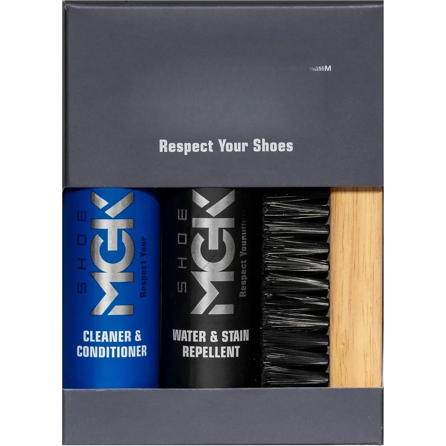 All-Purpose Clean & Protect Care Kit - 4 fl oz Concentrated Brush-Based Cleaner & Conditioner, Water & Stain Repellent for Athletic Soles