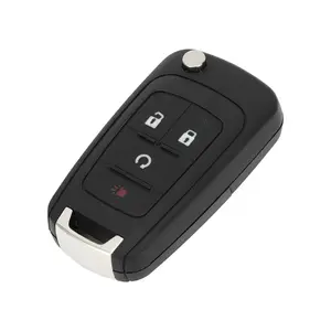 Key Shell Case Keyless Entry Remote Key Fob Replacement Case for Chevrolet Equinox 2010-2017 for Chevrolet Sonic 2012-2017 4 Buttons OHT01060512