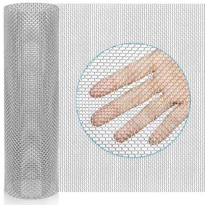 304 Stainless Steel Mesh Screen11 X24(280X610mm), 8Mesh Non-Rusting, 2.55mm Hole Metal Mesh Sheet Sturdy and Easy to Work, Non-Corrosive Mesh Screen for Vent, Cage, Garden, Window 1 Roll