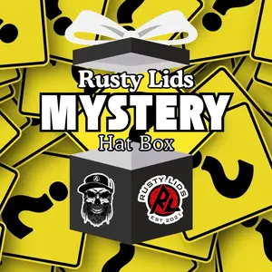 Rusty Lids Mystery Hat Box , choose from 1 , 3 , or 5 Mystery Trucker Hats