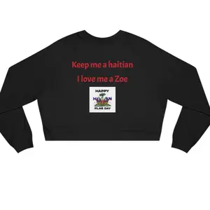 Flo milli Women's Cropped Fleece Pullover Sweatshirt Womenswear Cotton Fit Medium