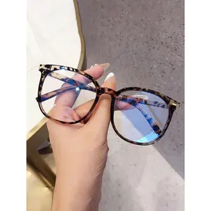 Trendy Leopard Pattern Frame Eyeglasses, Fashionable Blue Light Blocking Glasses for Women & Men, Fashion Eyeglasses for Work, Daily Clothing Decor, Perfect for Student Daily Use, Fashionable Frames Glasses