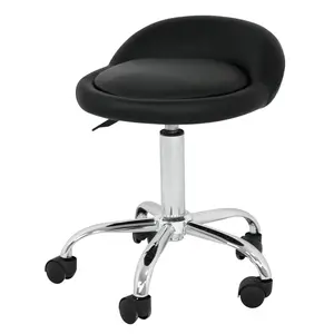 SuperDeal Adjustable Hydraulic Rolling Swivel Salon Stool Chair Tattoo Massage Facial Spa Stool Chair