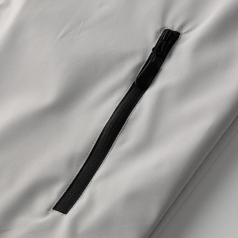 Men's double-strip reflective hooded racing jacket, light windproof fabric, zipper pocket, street function wind, daily commuting adaptation, trendy personality