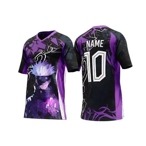 Custom Gojo Satoru Jujutsu Kaisen Anime Jersey - Hollow Purple 3D Print Esports Gaming T-Shirt with Personalized Name & Number