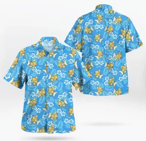2026Hawaiian Bold with the Yellow Magikarp PKM Blue Hawaiian Shirt