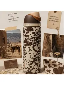 Owala Color Drop 24oz FreeSip Cowgirl Core Cow Print Water Bottle