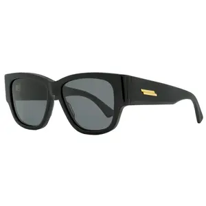 Bottega Veneta Rectangular Sunglasses BV1026S 001 Black 55mm 1026