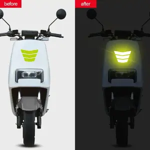 3Pcs Motorcycle Stickers Reflective Warning Trapezoidal Arrow Tail Fender Racing Bumper Decal Adhesive Tape for Car Truck Bike 2026 For your cars