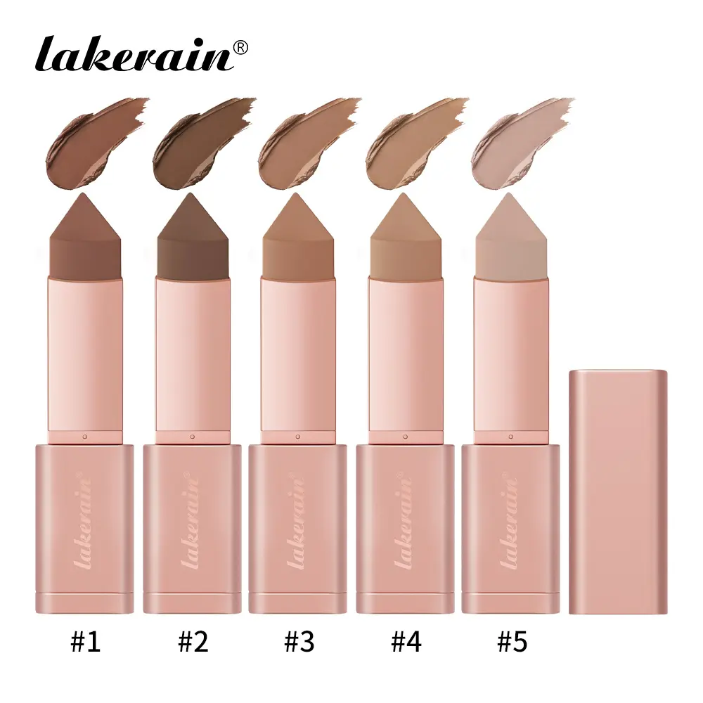 1/5 PCS 2-in-1 Cream Bronzer & Contour Stick, Blendable Creamy Formula, Precision Triangle Tip, Buildable Long-Lasting Face Makeup for Natural Glow