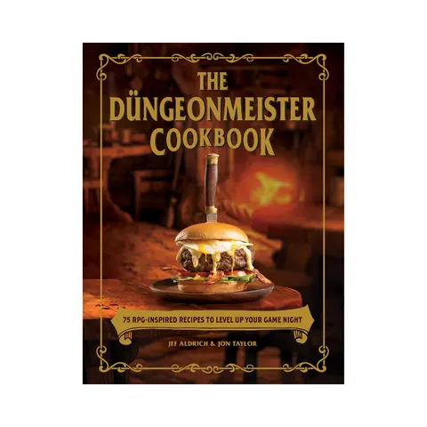 The Dungeonmeister Cookbook - Adams Media English RPG Cookbook, RPG-Themed Lifestyle & Hobbies Recipe Book for Cooking Enthusiasts, Game Night Recipes Including Candied Bacon, Pretzel PB Bites for Spellcasters