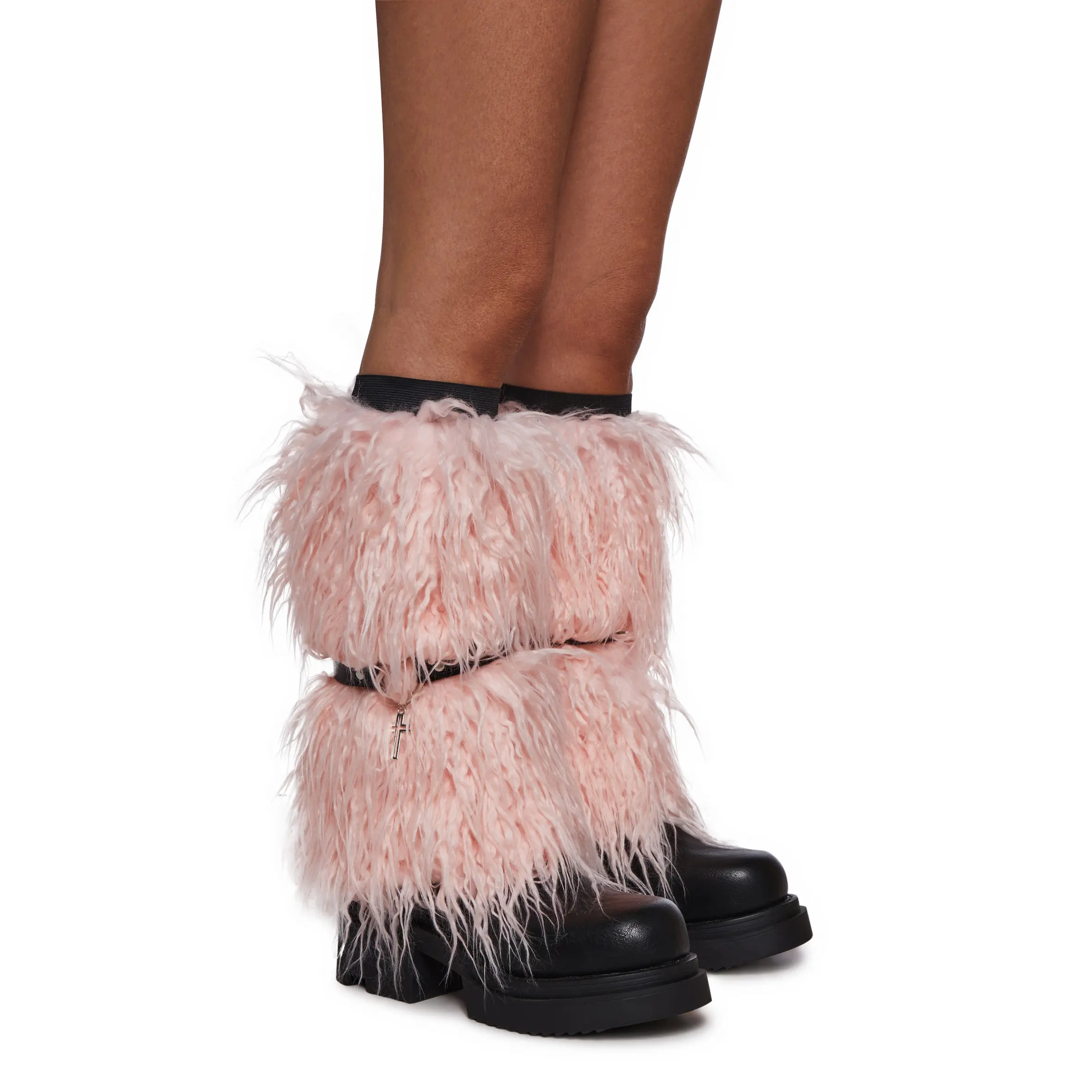 Cotton Candy Faux Fur Leg Warmers