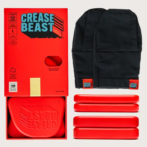 Crease Beast Starter Kit - Memory Foam Crease Protector for Sneakers - Comfortable & Reusable Anti-Crease Kit for Men Women Kids - Footwear Crease Guards Removes Creases and Prevent Creases